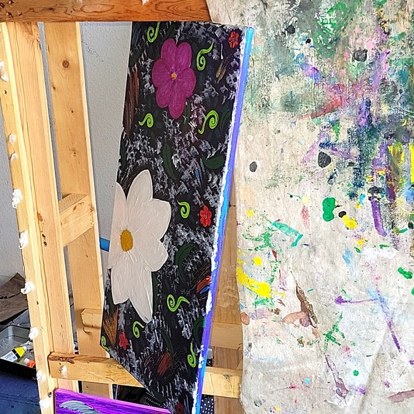 UNFRAMED Handmade Floral Art by Me. - Picture 3 of 5